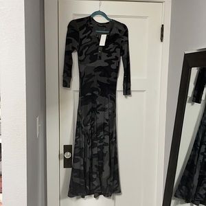 Black Camo Polo Dress NWT